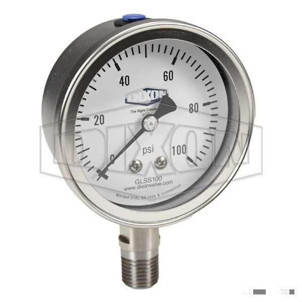 Dry Gauge, 0 to 2000 psi, 1/4 in NPT Connection, 2-1/2 in Dial, +/- 2-1-2 %